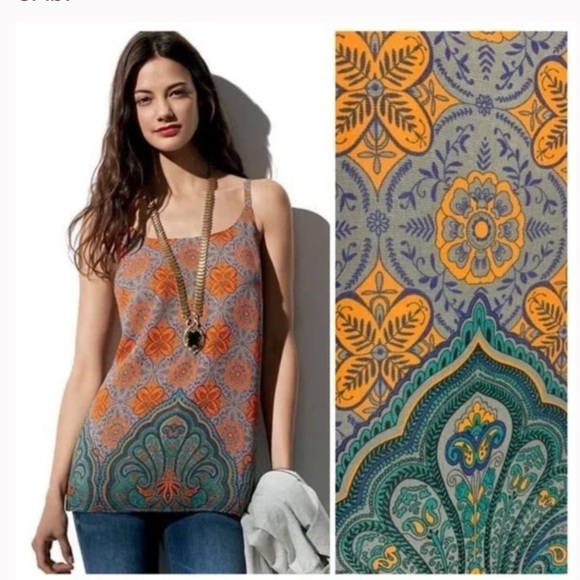 Cabi Arabesque Cami Sleeveless Strap Top - Picture 1 of 9